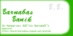 barnabas banik business card